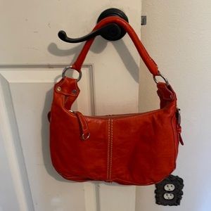 Roots leather purse